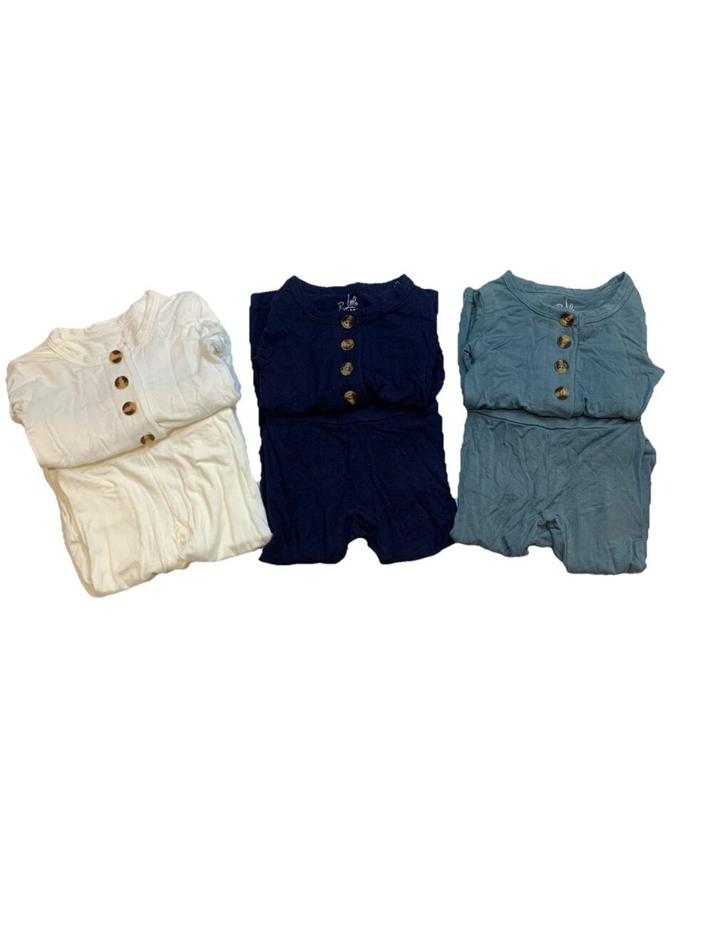 Little Biggins Bamboo Baby Outfit Lot 0-3 Months 3 Sets Shirt Pants